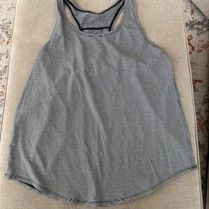 Lululemon Athletica Black and White Striped Tank Top